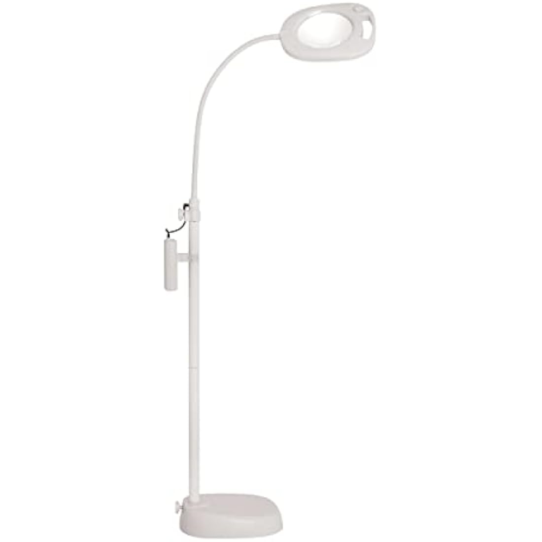 PURElite Magnifying LED Floor Lamp – 3in1 Lamp, Table Lamp & Clip-on Light, Natural Daylight Bulbs, Dimmer Switch, Adjustable Flexi Neck, For Needlework, Sewing, Crafting, Reading