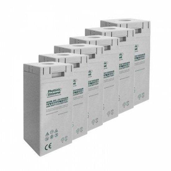 12V 300Ah AGM Deep Cycle Battery Bank (6×2V) | 4Boats