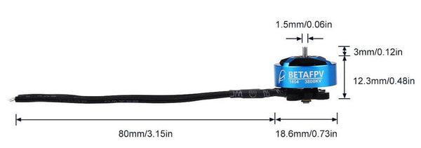 BetaFPV 1404 3800kV Brushless Motor (Pack of 4)