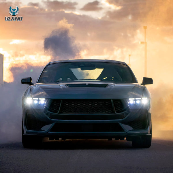 15-17 Ford Mustang LED Headlights Update 2024 S650 Style - 2015 2016 2017 Ford Mustang Eco boost GT GT350 GT500 LHD