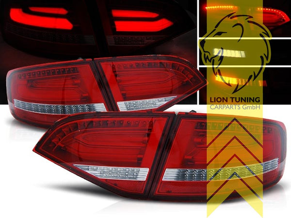 LT LED Lightbar Rear Tail Lamps Lights Audi A4 B8 8K Avant red 07-11 LHD (For factory halogen models)