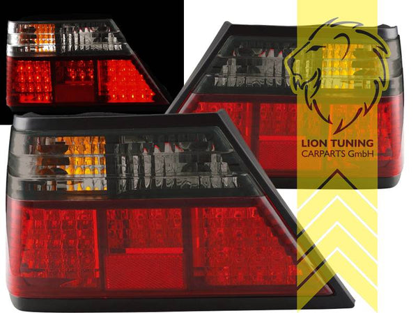 LT Pair Rear lights Tail Lamps Mercedes W124 W124 87-93 Black / red LHD