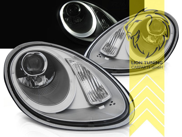 LT Set LED Halo XENON Projector Headlights Porsche Boxster 987 987.1 MK1 Cayman 04-09 FOR XENON