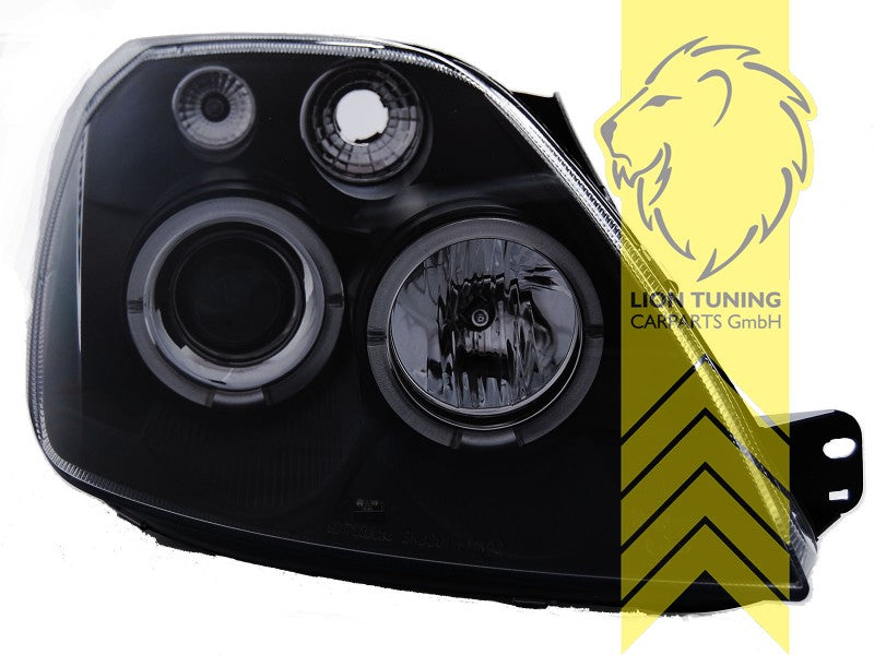 LT Pair LED DRL Halo Ring Angel Eye Headlights Ford Fiesta 6 JH1 JD3 MK6 03-07 LHD