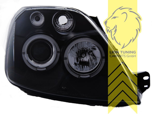 LT Pair LED DRL Halo Ring Angel Eye Headlights Ford Fiesta 6 JH1 JD3 MK6 03-07 LHD