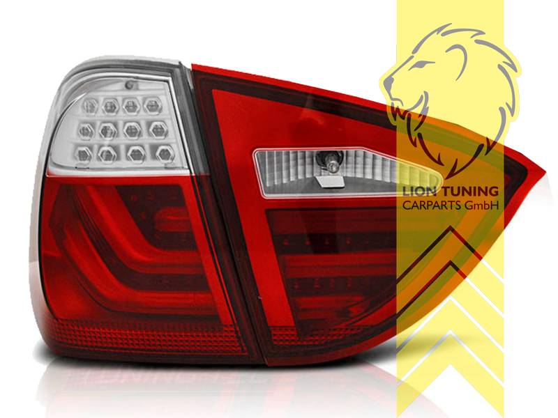 LT Pair LED Lightbar Rear Lights Tail Lamps BMW E91 3 Series Touring 05-08 red white chrome LHD