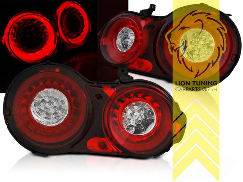 LT Pair LED Halo Ring Afterburner Lightbar Rear Lights Nissan Skyline GT-R R35 red 07-10 LHD