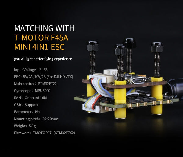 T-Motor F7 Mini Flight Controller (HD +OSD +VTX Switch)