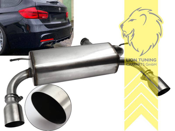 LT Stainless Steel Group A Sports Exhaust Dual Twin Exit Backbox Muffler BMW 3 Series F30 F31 4 Series F32 F33 F36 for M-Package 11-21 335 340 Optic Diesel