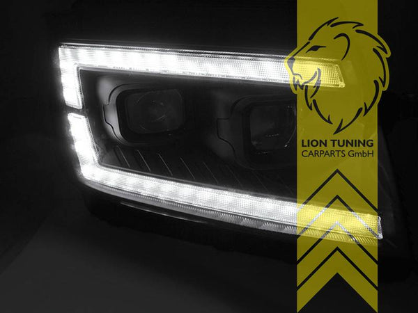 Lion-Tuning LED PROJECTOR MODEL DRL Lightbar H7 Headlights VW Crafter 2 MK2 Bus SY BJ MAN TGE 17+ Black LHD (Copy)