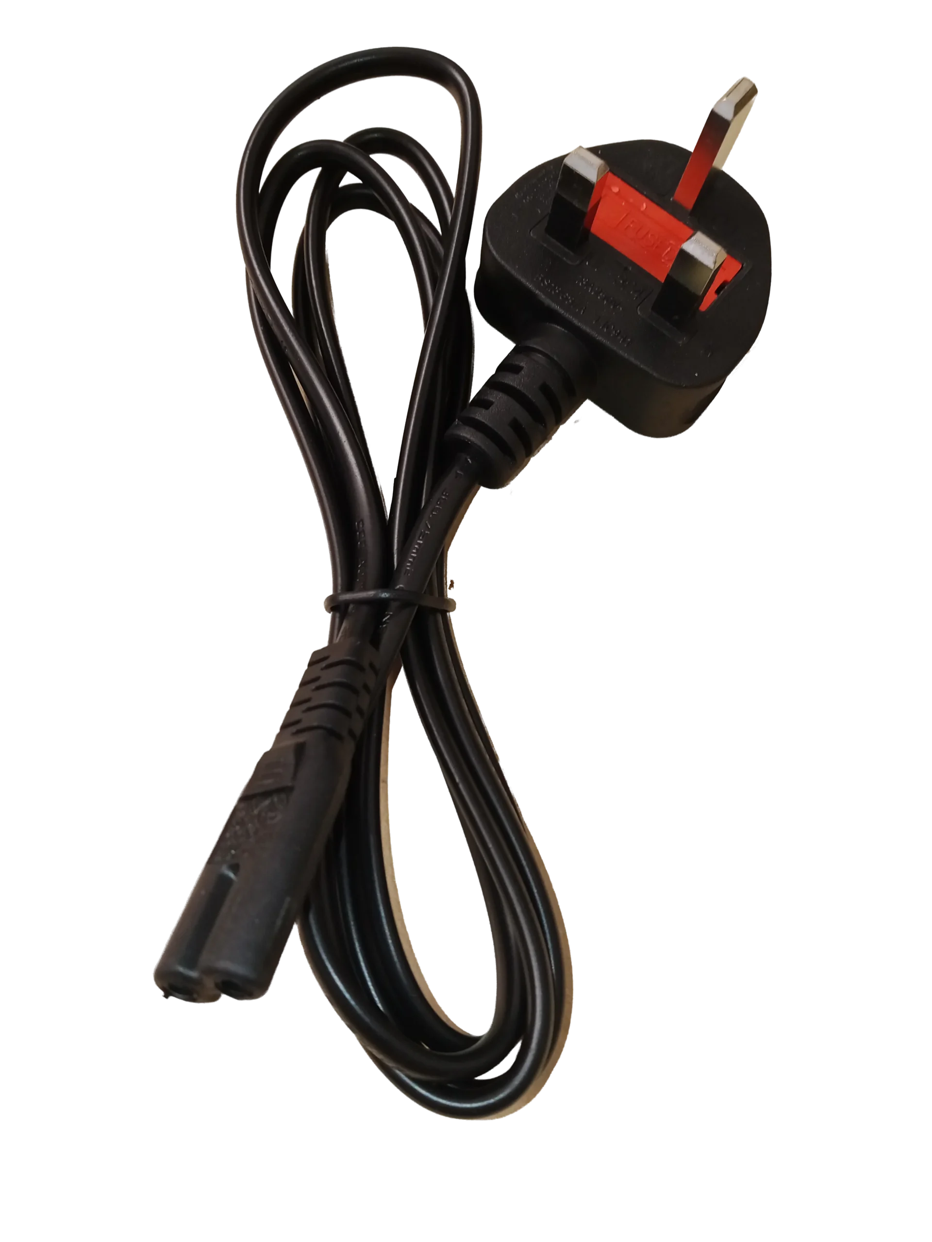 13A IEC 60320 C7 (figure-8, shotgun) connector (UK plug)