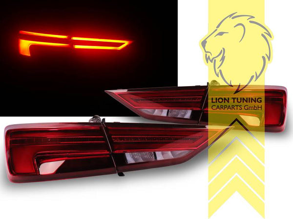 LT Pair Light Bar LED Lightbar taillights rear lights Audi A3 8V sedan facelift red 16-20 LHD