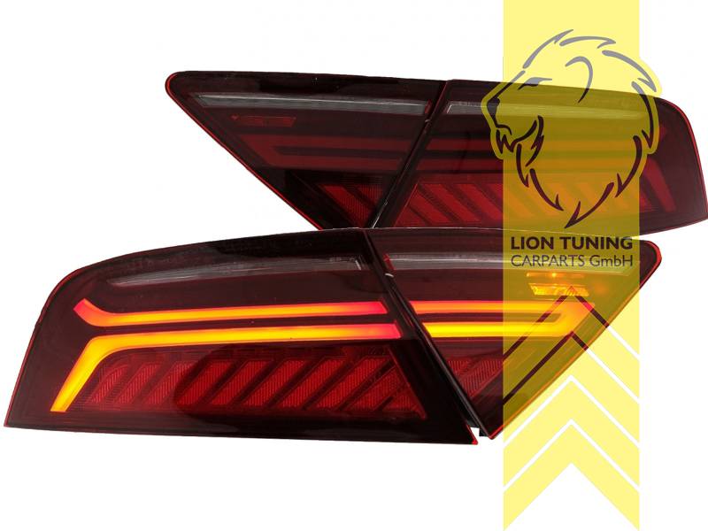 LT Pair Lightbar LED taillights rear lights Audi A7 4G C7 Sportback red LHD