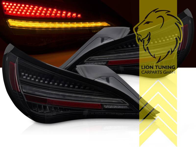 LT Pair LED taillights rear lights for Mercedes Benz CLA C117 13-18 black smoke LHD