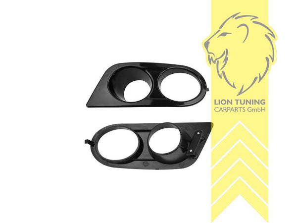 LT Pair Set Fog Light Cover Air Intake Trim for BMW E46 M3 99-07 Black Glossy ABS