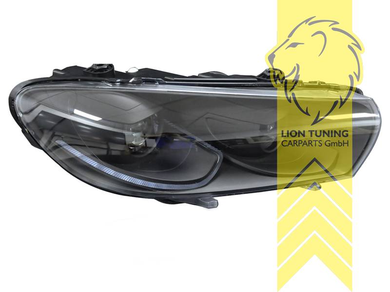 LT LED DRL Lightbar Headlights VW Scirocco 3 137 138 08-14 black (For OE Halogen models) LHD