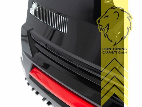 LT Sportgrill radiator grille for VW T6 15-19 Transporter Multivan Caravelle Camper black glossy red