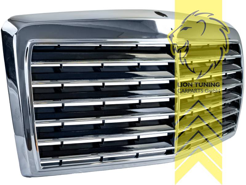 LT New ABS Black Radiator Grille Mercedes Benz S-Class W126 chrome black glossy 79-91