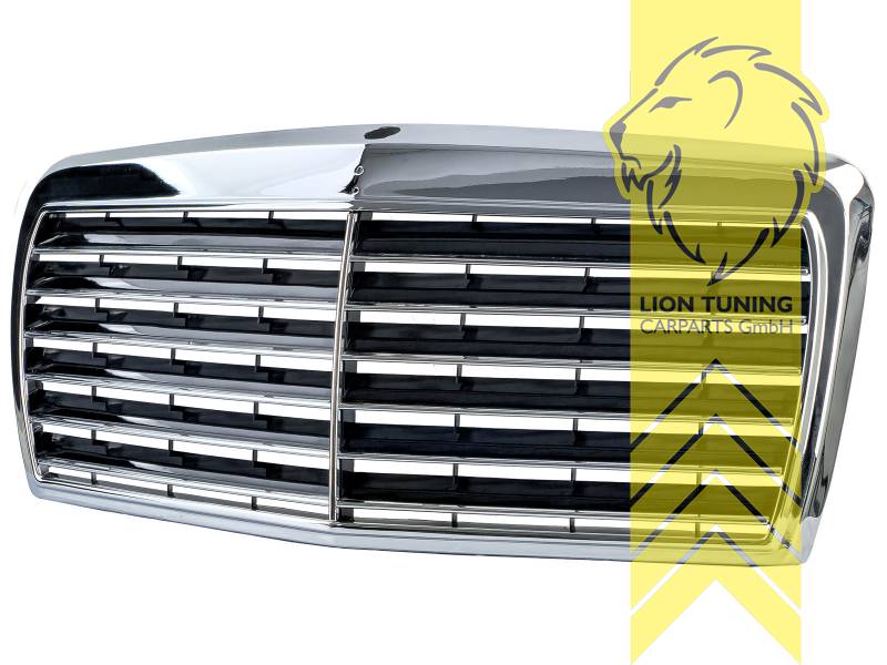 LT New ABS Black Radiator Grille Mercedes Benz S-Class W126 chrome black glossy 79-91