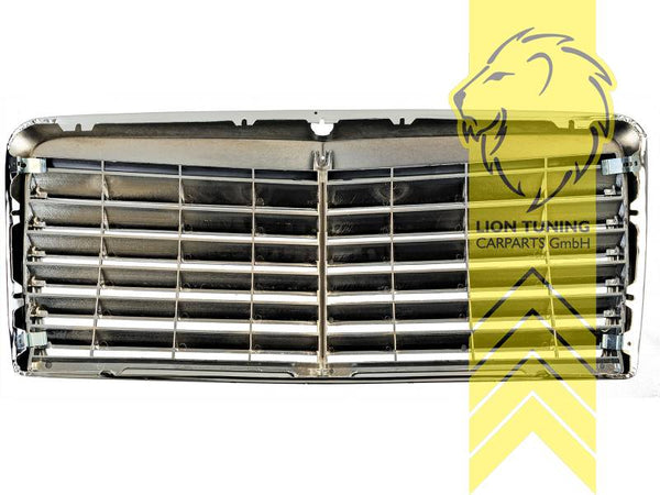 LT New ABS Black Radiator Grille Mercedes Benz S-Class W126 chrome black glossy 79-91