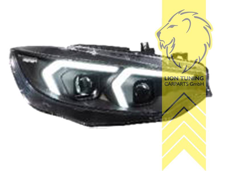 LT LED DRL Halo Lightbar Headlights BMW F32 Coupe F33 Cabrio 13-21 for Xenon black LHD