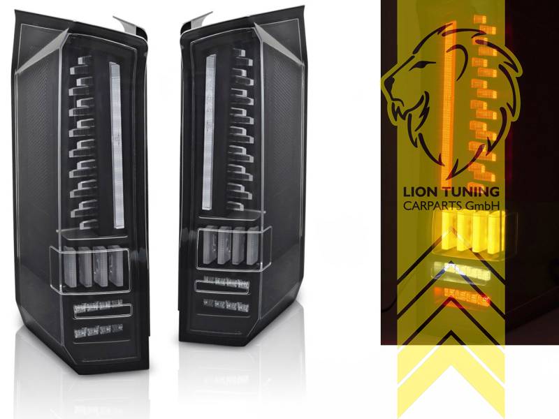 LT Pair LED Lightbar Rear Tail Lamps VW Crafter SY SZ black 16-24 LHD