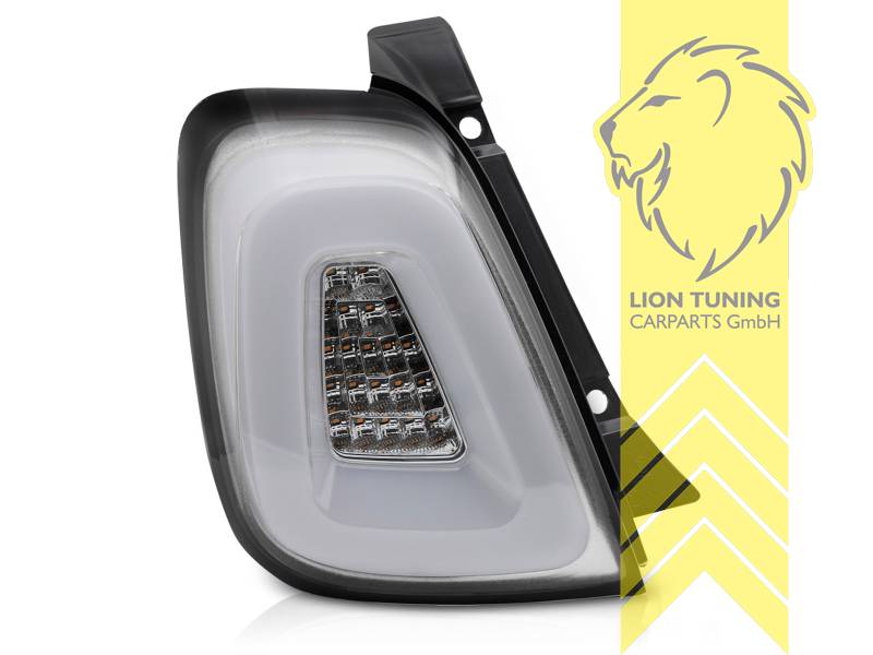 LT Pair LED Lightbar DRL Rear Lights Fiat 500 white chrome 312 16-20