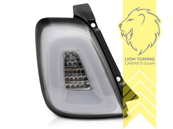 LT Pair LED Lightbar DRL Rear Lights Fiat 500 white chrome 312 16-20