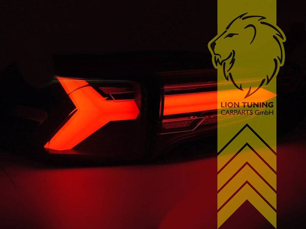 LT Pair LED DRL Dynamic Sequential Lightbar REAR LIGHTS Tail Lamps Toyota RAV4 A5 H5 black LHD