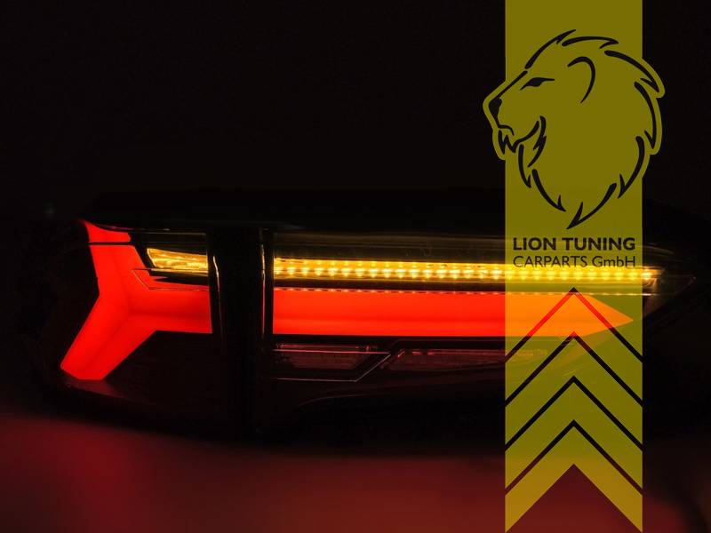 LT Pair LED DRL Dynamic Sequential Lightbar REAR LIGHTS Tail Lamps Toyota RAV4 A5 H5 black LHD