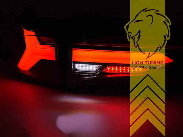 LT Pair LED DRL Dynamic Sequential Lightbar REAR LIGHTS Tail Lamps Toyota RAV4 A5 H5 black LHD