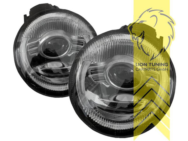 LT Pair LED Low & High Beam Aftermarket Headlights DRL Porsche 911 993 Cabriolet Targa 93-97 chrome E-Mark LHD