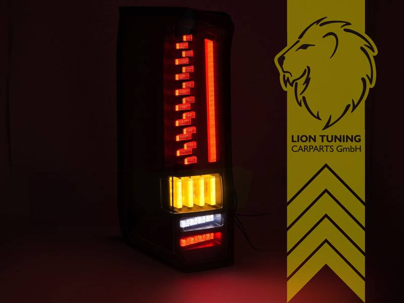 LT Pair LED Lightbar Rear Tail Lamps VW Crafter SY SZ black 16-24 LHD