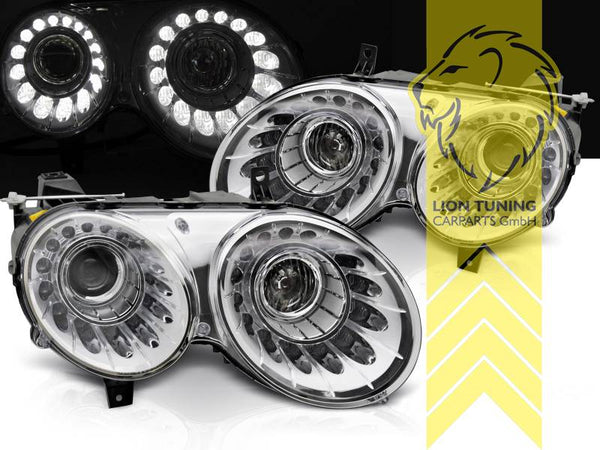 LT Pair XENON LED DRL Aftermarket Headlights for Bentley GT 3W 03-09 chrome LHD