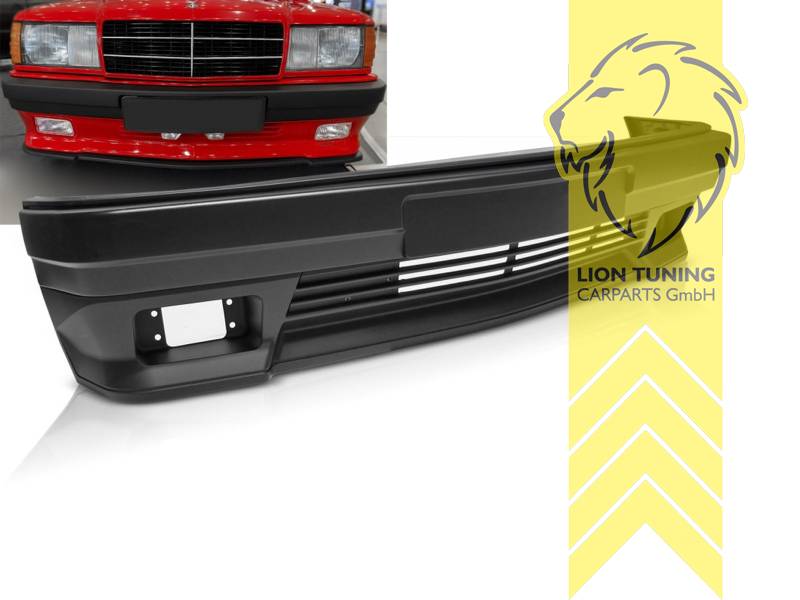 LT Front bumper front apron splitter Mercedes Benz W201 190 Sport Look 82-88 Primed Paintable Plastic ABS Sport Optics