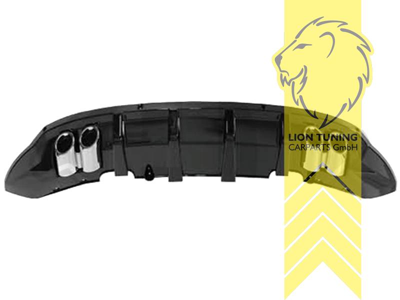 LT Rear Bumper Diffusor Seat Ibiza 6J IV Sport Coupe Facelift 6J1 12-16 4 pipe quad exhaust tail trim black