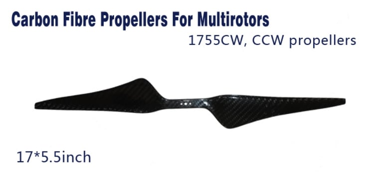 17x55 Carbon Fibre Propeller pair (CW/CCW)