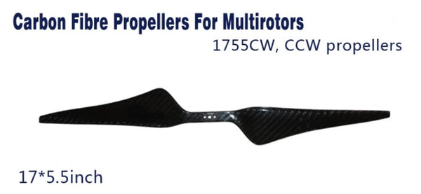 17x55 Carbon Fibre Propeller pair (CW/CCW)