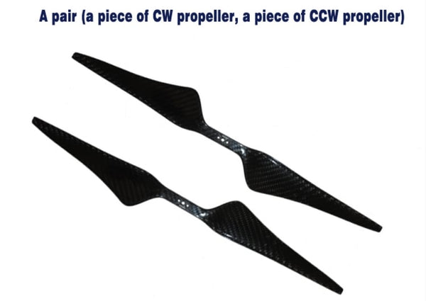 17x55 Carbon Fibre Propeller pair (CW/CCW)