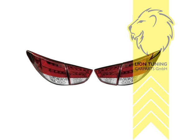 LT Pair LED tail lamps rear lights Hyundai iX35 LM EL ELH 09-13 red white chrome LHD