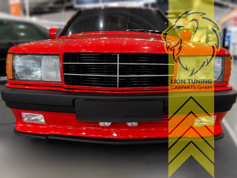 LT Front bumper front apron splitter Mercedes Benz W201 190 Sport Look 82-88 Primed Paintable Plastic ABS Sport Optics
