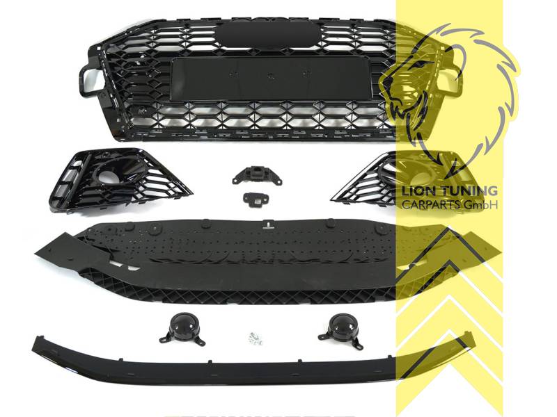 LT Aftermarket New Front bumper front apron for Audi A4 B9 8W 19-24 Facelift Sedan Avant for headlight washers parking distance control black