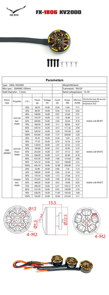 Replacement Hee Wing T1 VTOL Motor 1806-2000KV