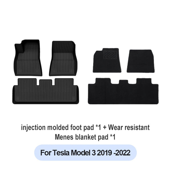 For Tesla Trunk Mat Model Y Model 3 high land Floor Mat 2021-2025 Luggage Mat TPE waterproof Anti-Slip Set Floor Liner Mat