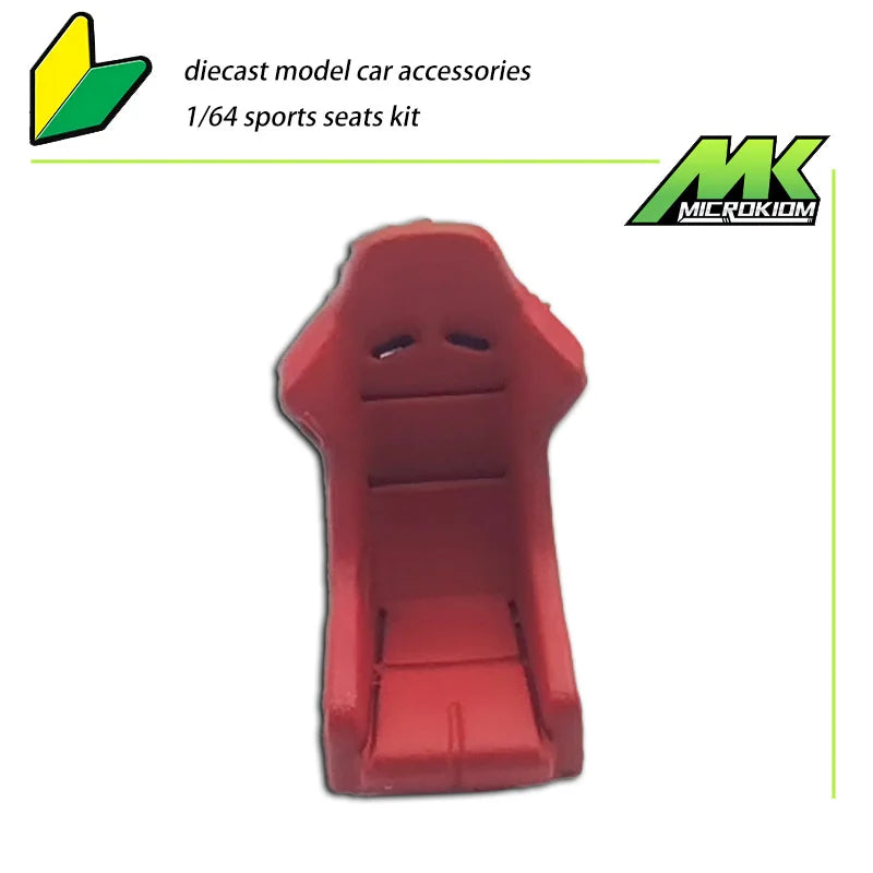 1/64 Sports Seats for 1:64 Model Car Modified Parts Detail-up Kit  for Diecast Cars Vehicles Toy Hobby for Hotwheels Tomica