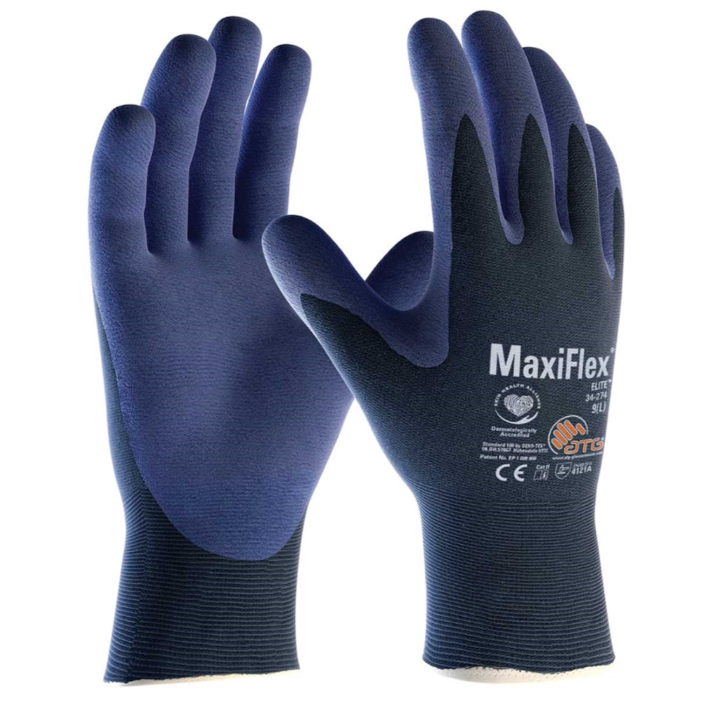 ATG MaxiFlex Elite 34-274 Palm Coated Gloves (12 Pack)