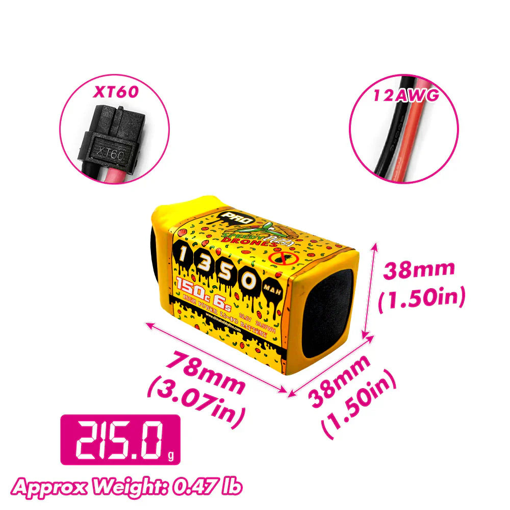 CNHL Speedy Pizza Pro 1350mAh 6S 150C LiPo Battery