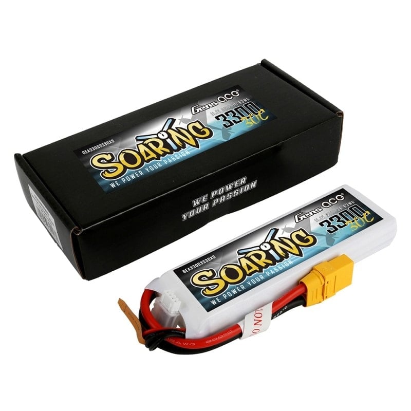 Gens ace Soaring 3300mAh 11.1V 30C 3S1P Lipo Battery Pack XT90