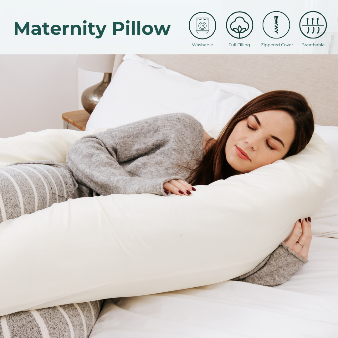 6 Ft Maternity Pillow And Case - Grey
