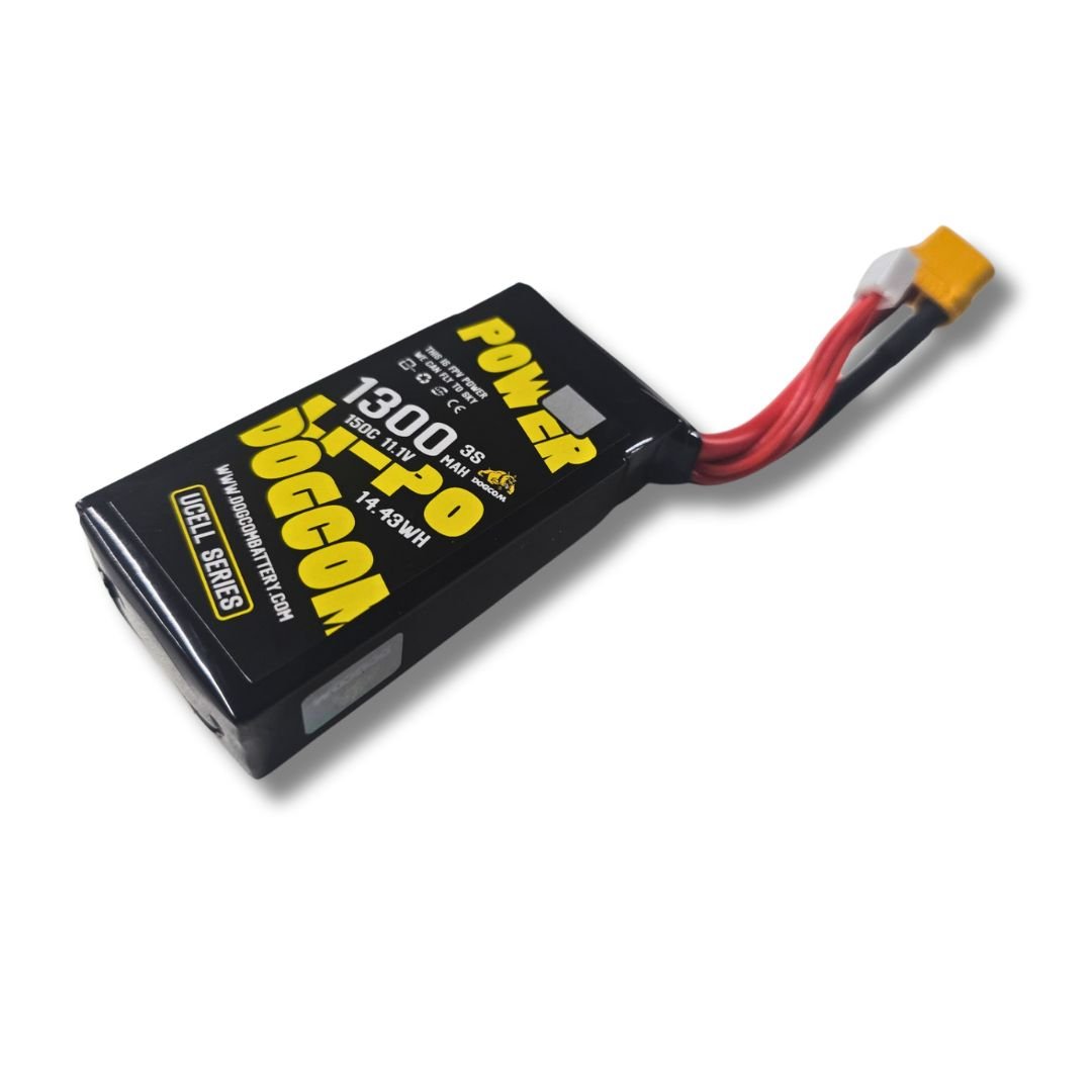 DOGCOM 1300mAh 150C 3S 11.1V UCELL Lipo Battery